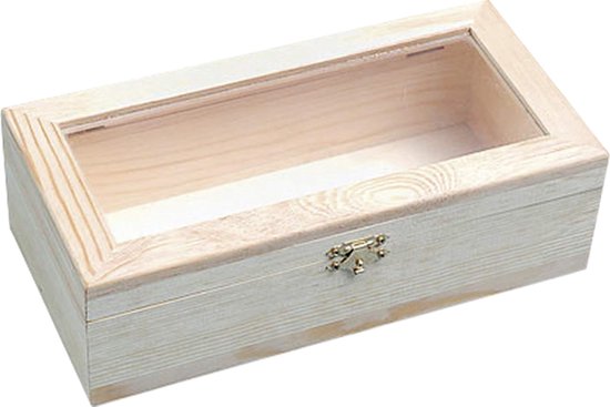 FSC Doos met Kunststof Raam 24x12x7.5cm, Bruin