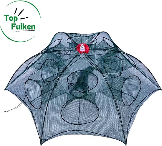 Fuik - Visnet - Visnetje - Kruisnet - Visnetten - Fuik - leefnet - visvallen - paraplu fuik - vissers fuik - Rivierkreeft Vis fuik - visval van Merkloos