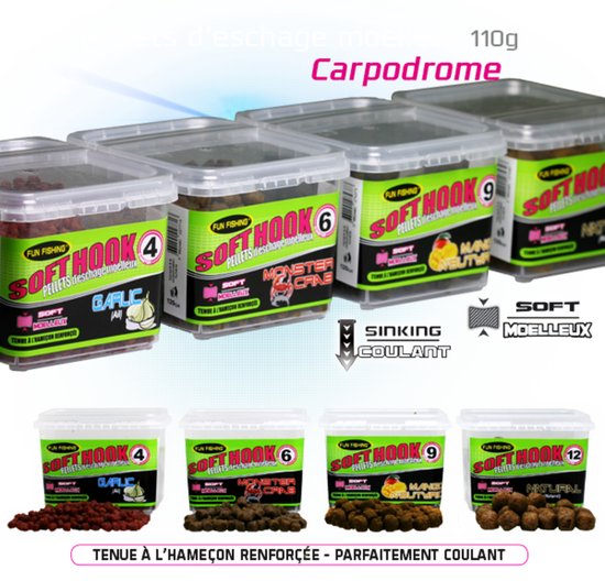 Fun Fishing Soft Hook Pellets 9mm - Smaak : Pois Chiches Epices
