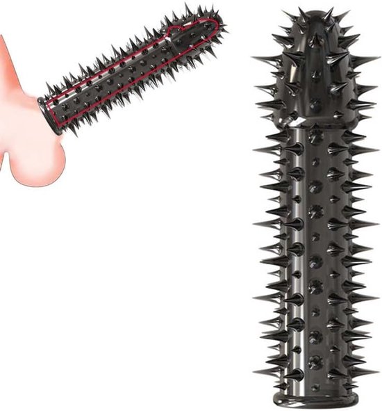 Functie Silicone Verzorgingsmouw Onregelmatige Zachte Wervelkolom, Sterkte & Ontspanning Voor Koppels + Y22 (Transparant Zwart)
