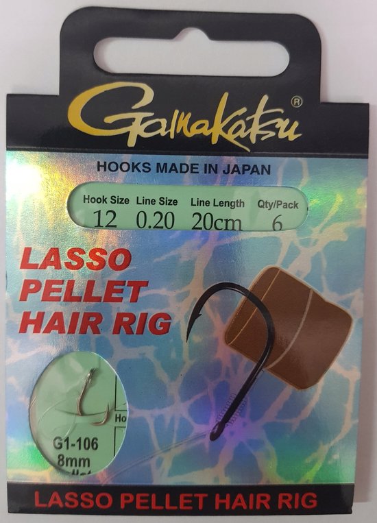 Gamakatsu BKS-G1-106 Pellet Hair Rig Haken Maat 12/0.20mm van Gamakatsu