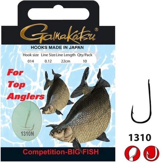 Gamakatsu Competition Allround - 1310N - Haakmaat 16 - Lijndiameter 0.10 van Gamakatsu