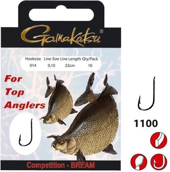 Gamakatsu Competition Bream - 1100B - Haakmaat 18 - lijndiameter 0.10