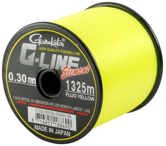 Gamakatsu G-line Element F Monofilament 450 M Geel 0.500 mm van Gamakatsu