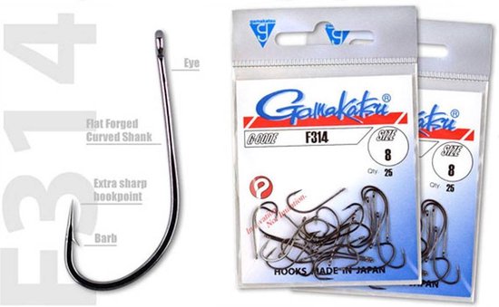 Gamakatsu haak F314 Size:10 Qty:25