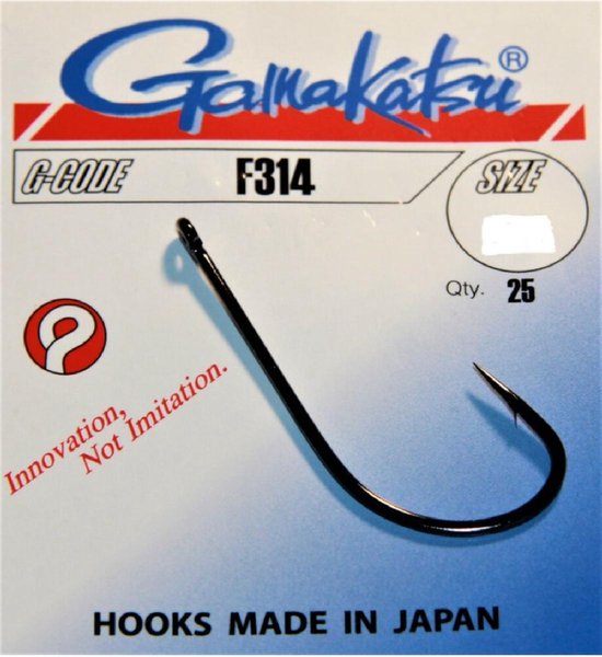 Gamakatsu haak F314 Size:6 Qty:25