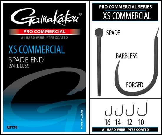 Gamakatsu - Haken PRO-C XS Commercial Spade PTFE BL - Gamakatsu