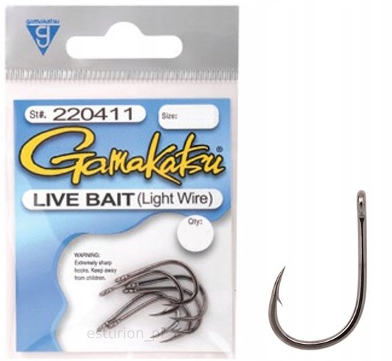 Gamakatsu Live Bait Haken #1 - 6 stuks van Gamakatsu