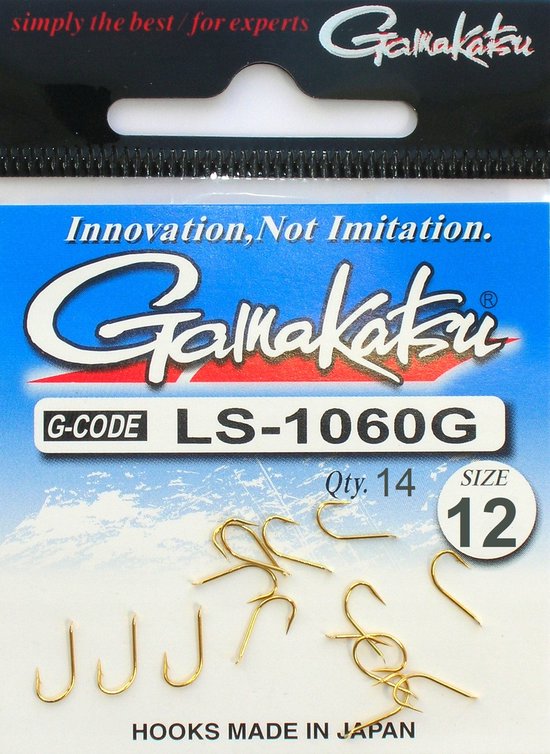 Gamakatsu LS-1060G Haak Maat 12 - 14 Stuks - Goud van Merkloos