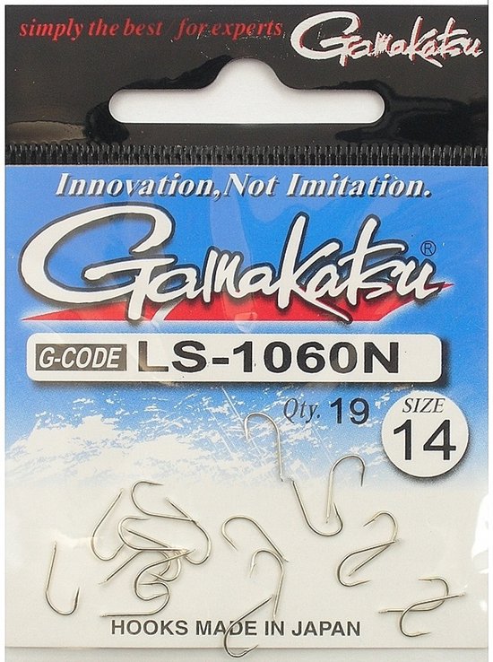Gamakatsu LS-1060N Haak Maat 14 Zilver - 19 stuks van Gamakatsu