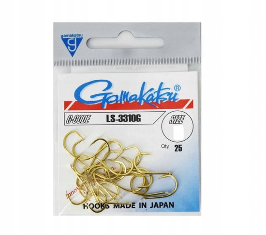 Gamakatsu LS-3310G Haak Goud Maat 2 - 25 Stuks van Gamakatsu