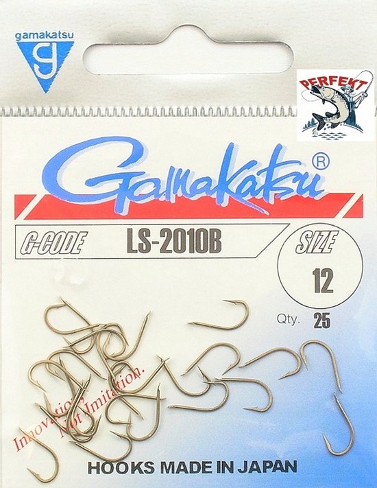 Gamakatsu ls2010B Haak Maat 12 Lichtbruin - 25 van Gamakatsu