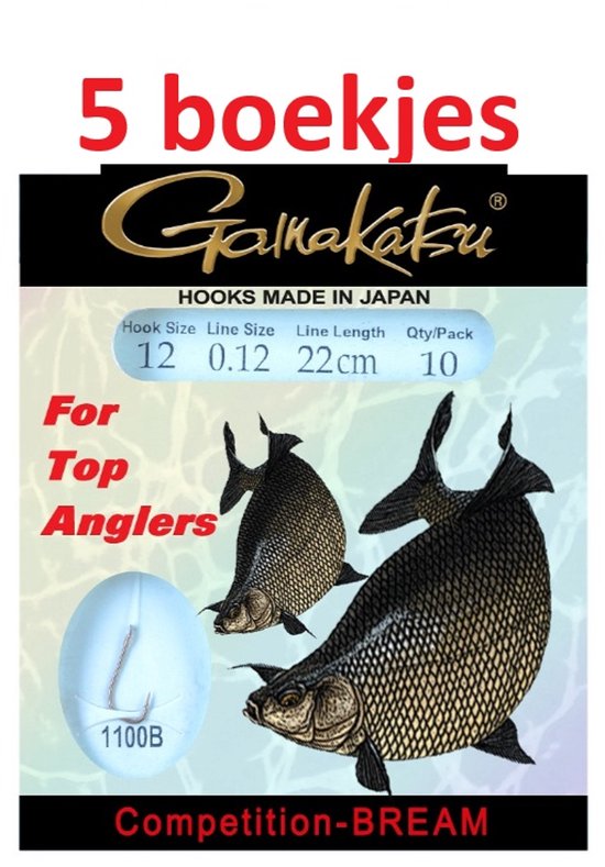 Gamakatsu Onderlijnen assortiment BKS-1100B (#12/0.10 - #14/0.10 - #18/0.10 - #20/0.10 - #20/0.08 )