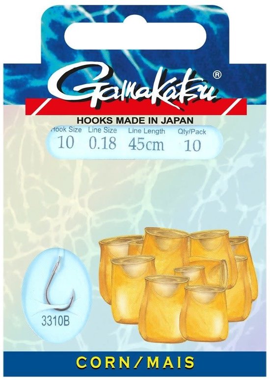 Gamakatsu Onderlijnen Mais Haak 3310B - 45 cm (10 pcs) van Merkloos