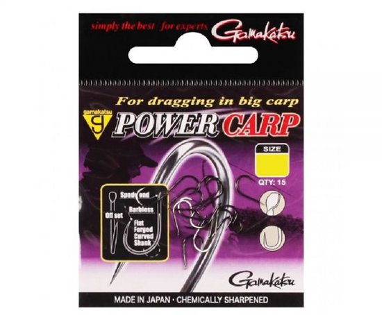 Gamakatsu Power Carp Flatted Eye Barbless #12 van Gamakatsu