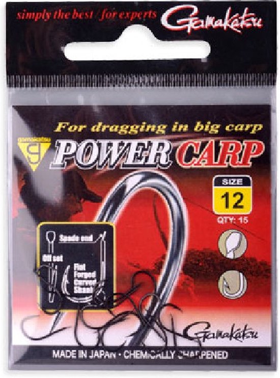 Gamakatsu Power Carp Hooks NSB | 15 Stuks #14 van Merkloos