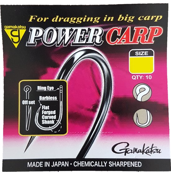 Gamakatsu Power Carp Ring Eye Barbless #8 van Gamakatsu