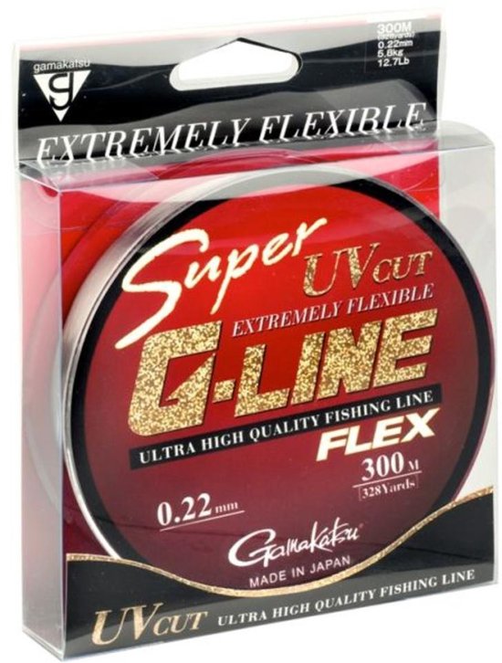 Gamakatsu Super G-line Flex Monofilament 300 M Transparant 0.260 mm van Gamakatsu