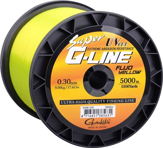 Gamakatsu Super G-line Monofilament 5000 M Geel 0.200 mm van Gamakatsu