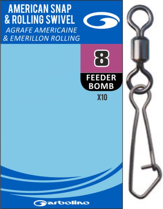 Garbolino American Snap & Rolling Swivel (10 pcs) - Maat : 12 van Garbolino