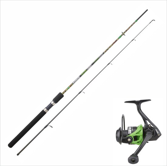 Garbolino Combi Hengel Safari Trout Spin 1.50m - 2-15g - Molen Safari Spin FD 1000 van Merkloos