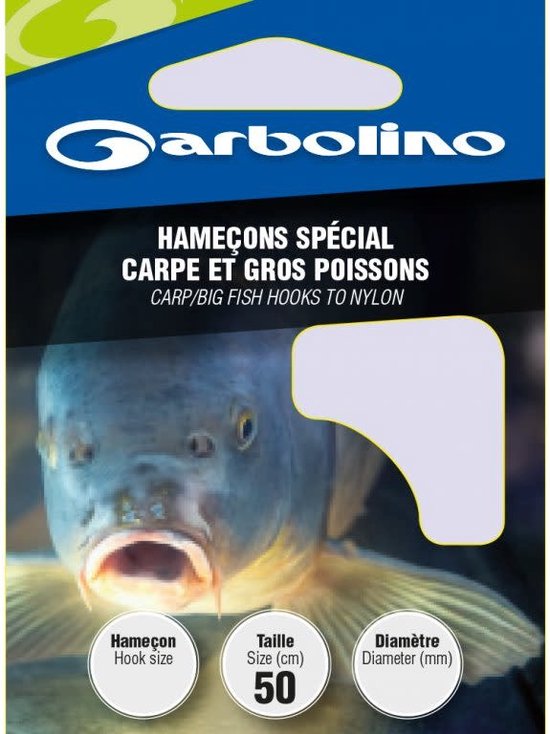 Garbolino Onderlijn Carp En Grote Vissen 50cm (10 pcs) - Maat : Haak 12 - 0.16mm van Merkloos
