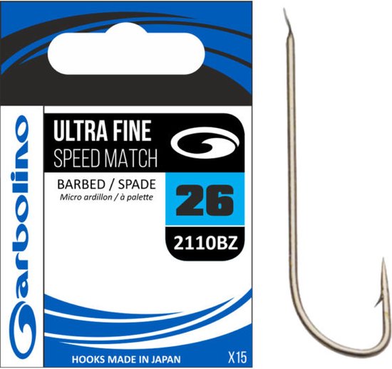 Garbolino Ultra Fine Speed Match Barbed-Spade (15 pcs) - Maat : 24 van Garbolino
