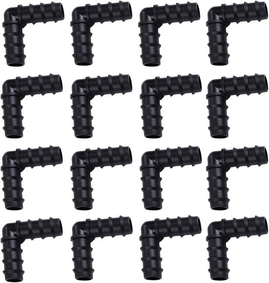 Garden Barbed Wire, 100pcs Irrigation Pipe Elbow, 16mm Barbed Wire Connectors Drip Irrigation, Pipe Connectors - ShopVlot