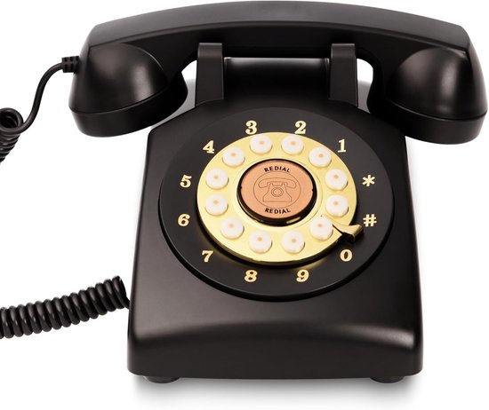 Gastenboek bruiloft telefoon, 32 GB geheugen aangepaste audioberichten, volume verstelbaar, met berichtherhalingsfunctie, geschikt voor alle soorten feesten (art deco, fris zwart)
