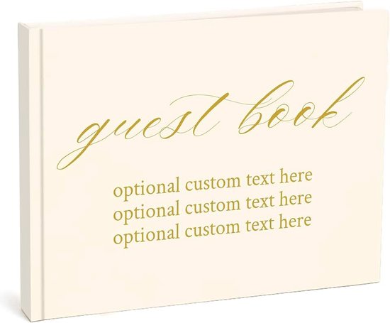 Gastenboek met harde kaft voor bruiloft, baby shower, verjaardag, herdenking en Airbnb (Ivoor Crème)