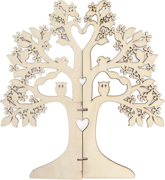 Gastenboek, Wood Desired Tree Handgemaakte Handwerk, Persoonlijk Handtekeningbord voor Bruiloften, Feesten, Verjaardagen