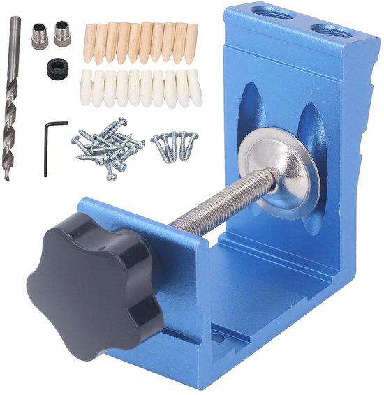 Gat Jig Systeem 46 Stuk Set Pocket Deuvel Gat Jig Systeem Aluminiumlegering Schuine Gat Hout Gidsen Joint Hoek Tool