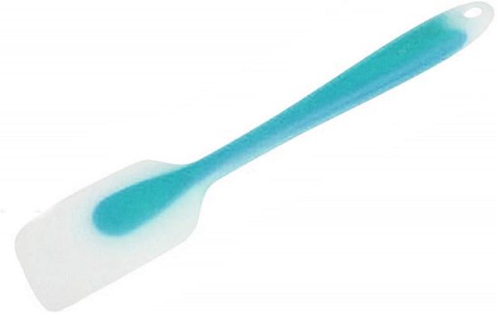 Gebakspatel - taartvormen - lepel - gebakspatel - anti-aanbak - flexibel - rubber - afmetingen: 21 cm x 4 cm - blauwe kleur - kerst- en -idee