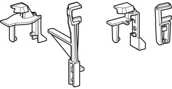 Geberit Ombouwset spoelventiel voor servoheffer hydraulisch, voor Sigma en Omega UP-spoelreservoir 12 cm, 242825001