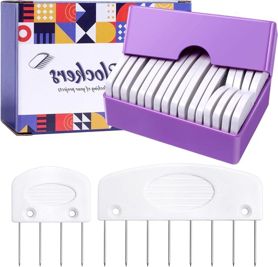 Gebreide Blokkers - Breikommen Set - Handwerk Projecten - Gelijkmatige Pin Verdeling - 20 Stuks - Wit