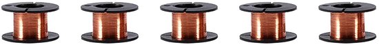 Geëmailleerde koperdraad 0,1 mm - 5 stuks voor soldeerverbindingen, reparaties en magneetspoelen, ideaal voor metalen en legeringen