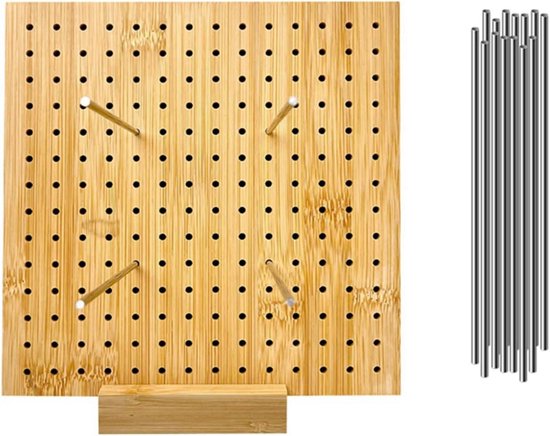 Gehaakte Blokplank - Vierkante Haakplank - Projecten Blokkeren - 196 Gaten - 20 x 22 cm - Niet gespecificeerd