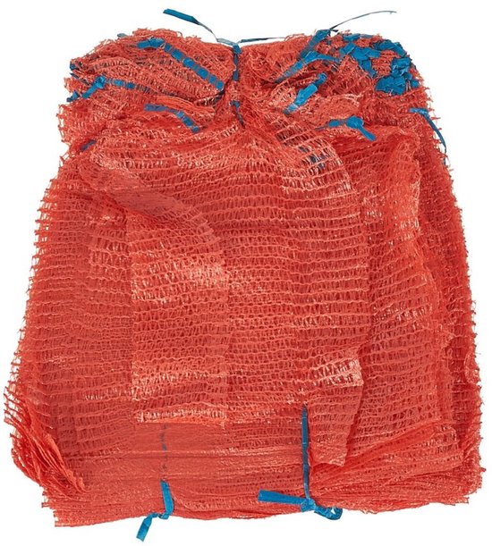 GEKO Raschel zak - 42x60 cm - Oranje - 15 kg capaciteit - Ademend en duurzaam - 100 stuks