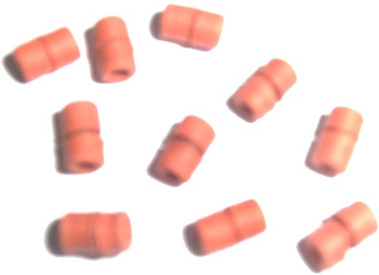 Gekrulde toprubbers 10 stuks klein