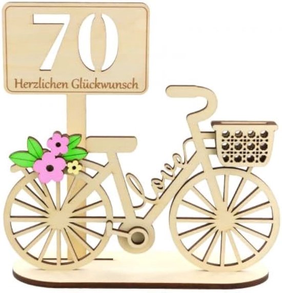 Geldgeschenken voor verjaardag, 1 stuk fiets van hout voor jubileum, eenvoudig te installeren, woondecoratie, houten geldgeschenken voor vrouwen, mannen, vrienden, familie