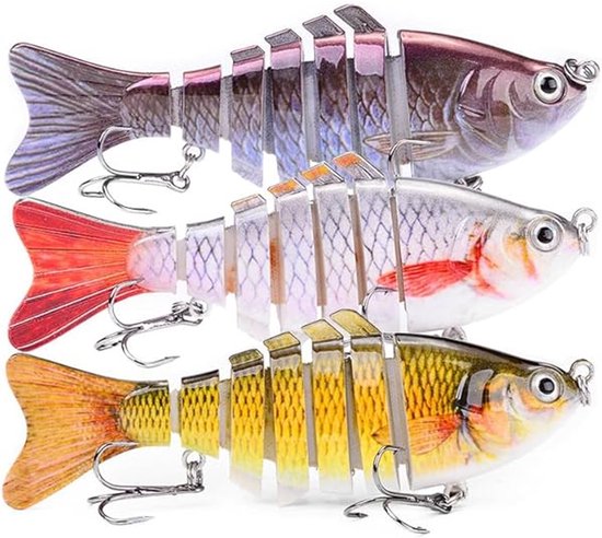 Gelede Swimbaits - Glidebaits Voor Baars - Realistische Zwembeweging - Ingebouwd Ratelsysteem - 10 Cm Abs Kunststof - Met Scherpe Haken - Zoetwater En Zoutwater van Merkloos