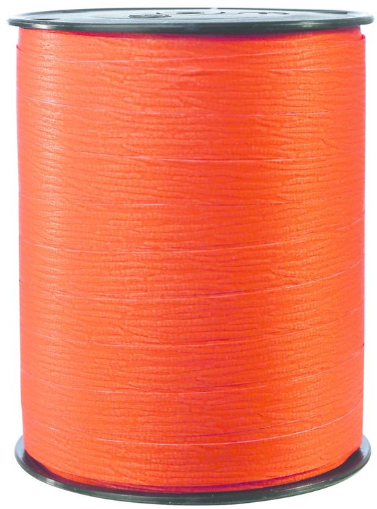 Geschenkband op een spoel mat (250 m x 10 mm, oranje)