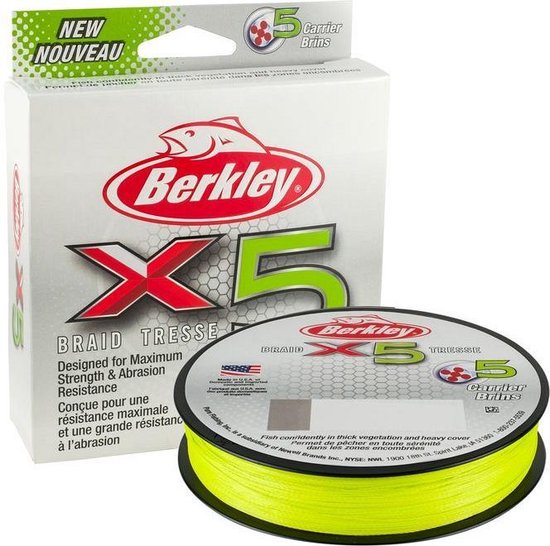 Gevlochten Lijn Berkley X5 Braid 150m Fluo Green 0.08mm van Merkloos