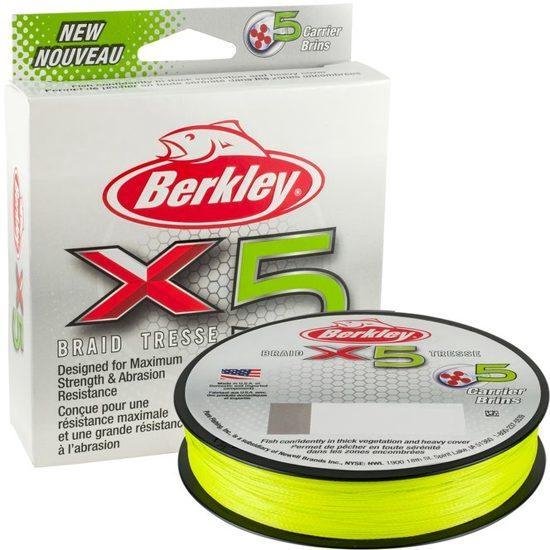 Gevlochten Lijn Berkley X5 Braid 150m Fluo Green 0.17mm van $