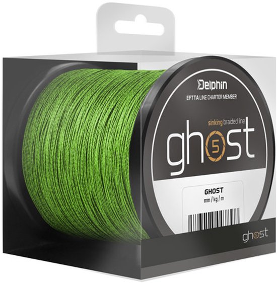 Gevlochten Lijn _ Delphin - Ghost 4+1 - Groen - 300 meter - 0.33mm van Merkloos