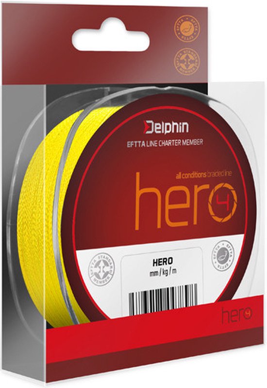 Gevlochten Lijn - Delphin - Hero - 4 Braid - 117 meter - 0.12mm - 8.2kg van Delphin