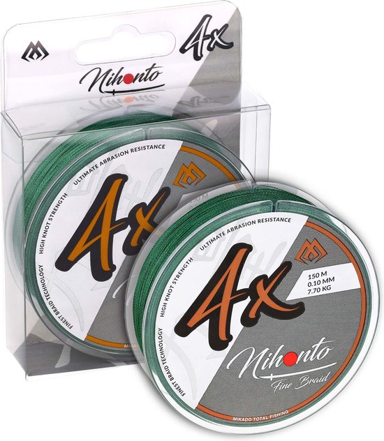 Gevlochten Lijn - Nihonto Fijn Vlecht - 0.50mm/41.8kg/150m - Groen - Mikado van Mikado