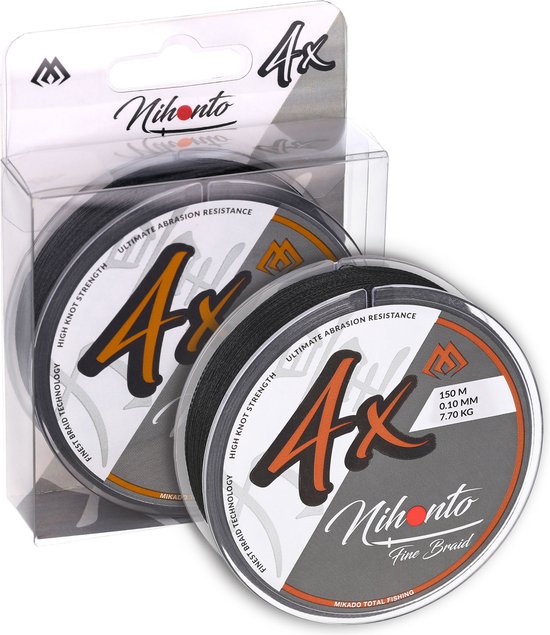 Gevlochten Lijn - Nihonto Fijn Vlechtwerk - 0,50mm/41,8kg/150m - Zwart - Mikado van Mikado