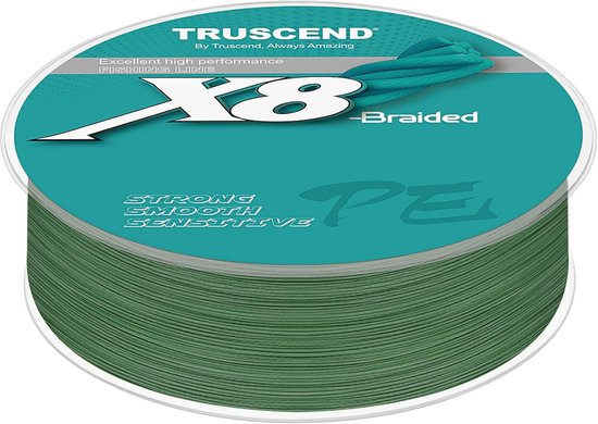 Gevlochten Vislijn - Visdraad Lijn - Vissen Vissen - Ultra Dun Sterk - 6 Lbs 328 Yards - Mos Groen