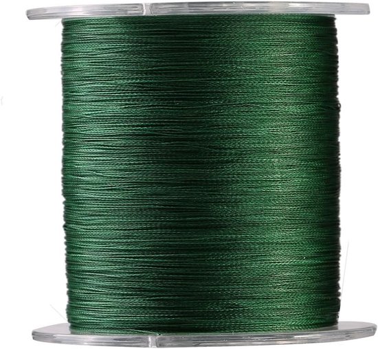 Gevlochten Vislijn - Visdraad PE - Vissen Karpervissen - Lage Rek Sterk - 300m 27.2kg - Groen van Merkloos